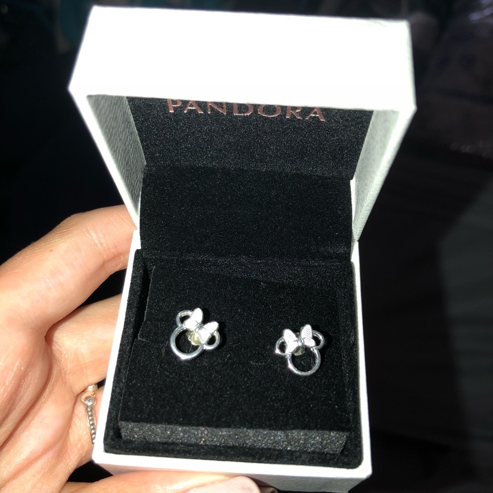 Sterling Silver Minnie Mouse Earrings